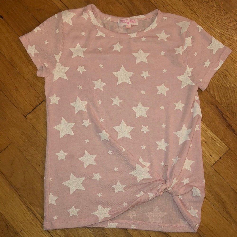 Poof Girl ❤️ shirt with white stars youth large